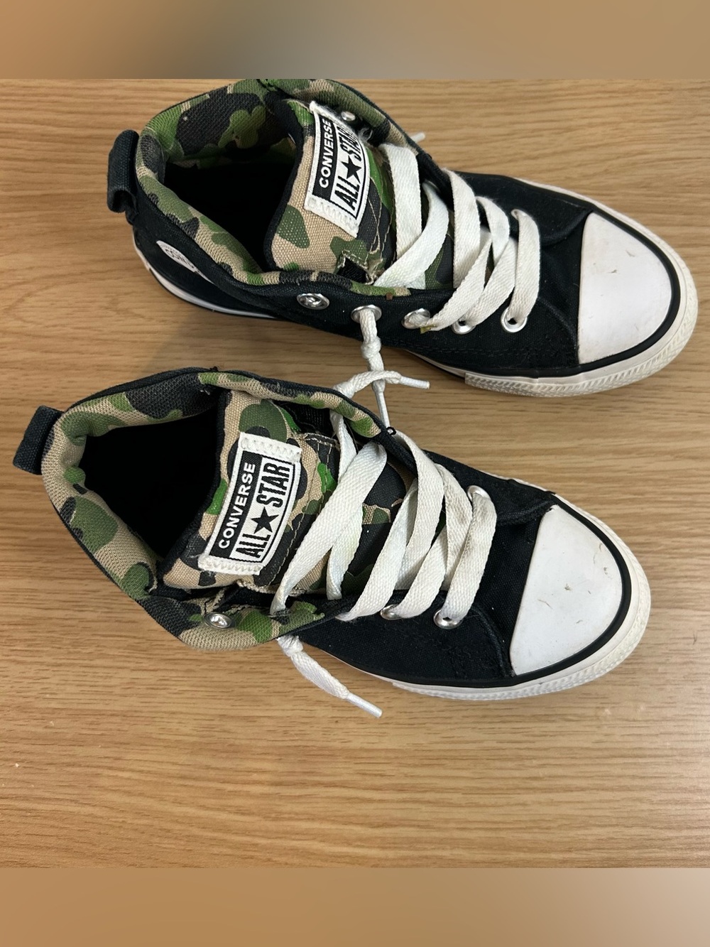 Converse Chuck Taylor All Star Street Mid Kids' sneakers camo black Size 2 - Picture 2 of 7